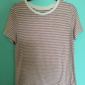 Pink and White Striped Shirt